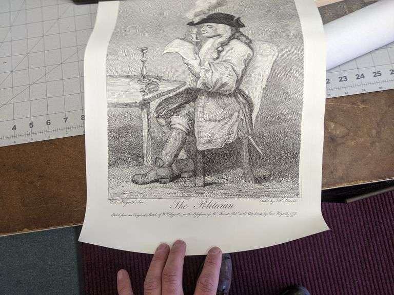 Group of Posters. Williamsburg Etchings and New European Posters Bid On Estates Auction Services