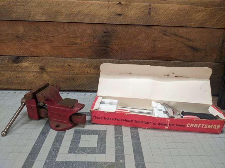 Craftsman Torque Wrench and 3.5" Companion Bench Vise Bid On Estates