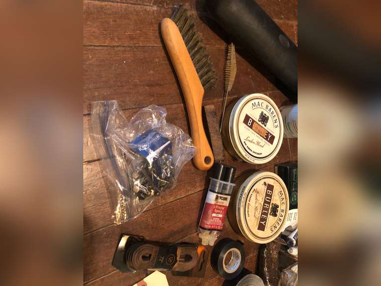 Lot of assorted gun lubricant, wads, steel wool Bolinger Real Estate