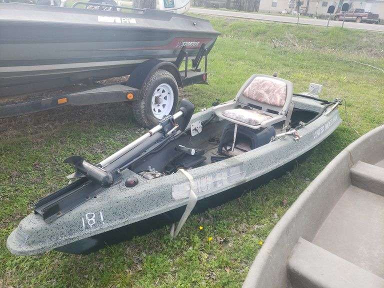 Water Moccasin Kayak with Trolling Motor Auctions