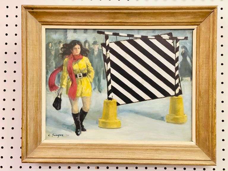 Bidding Closed! Online Gallery Auction: Clyde Singer Painting, Raphael Gleitsmann Oil on Paper, High Quality Furnishings of Columbiana Condo