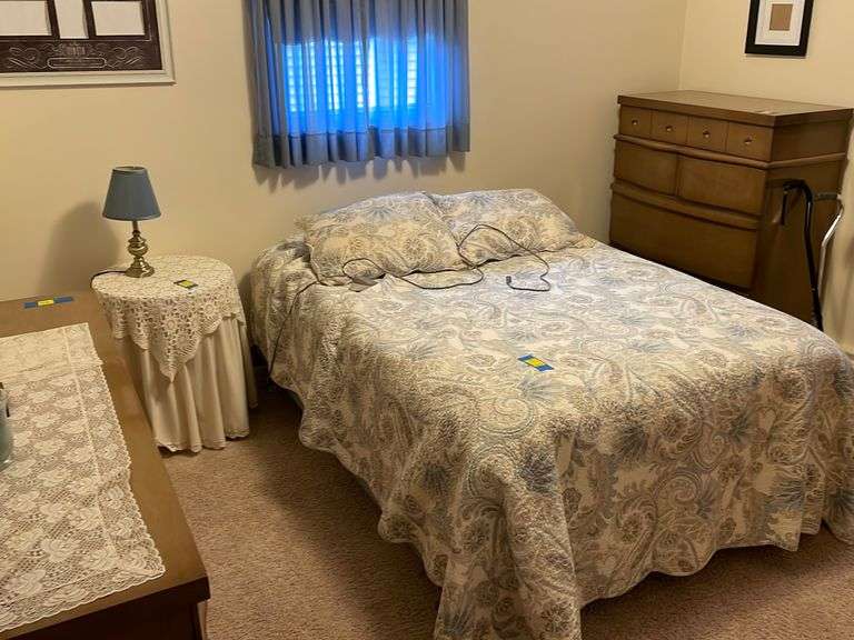 Guest bedroom. Bedroom set. Includes dresser and made by Dixie