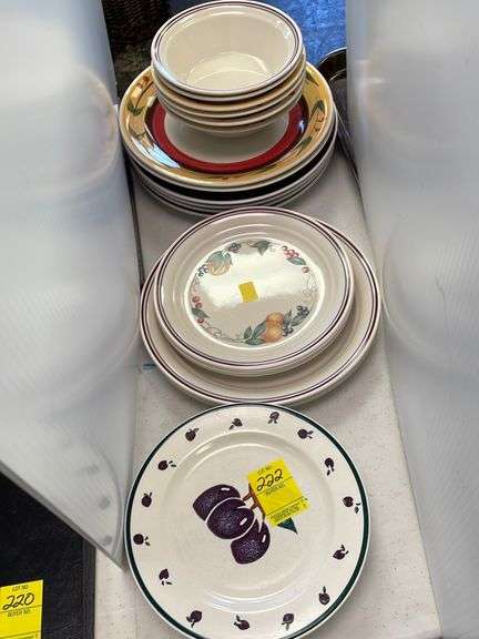 Lot of dishes and bowls. Includes some corelle