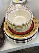 Lot of dishes and bowls. Includes some corelle