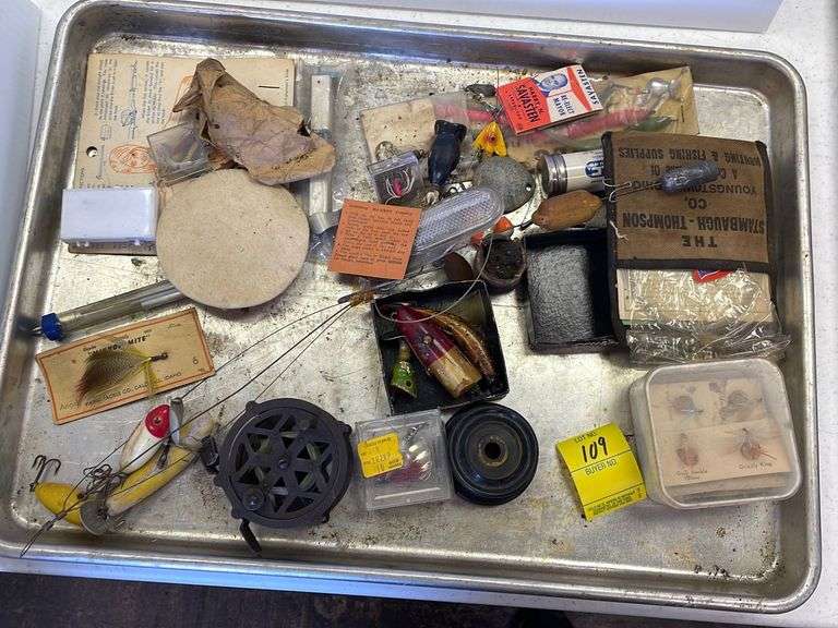 Lotta vintage fishing equipment ByceAUCTION LTD. Ohio Auctioneer