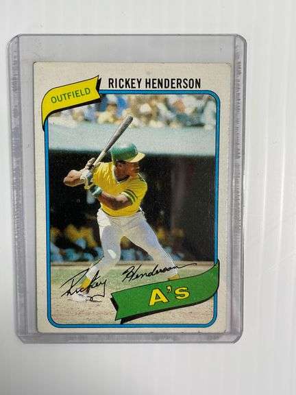 Rickey Henderson rookie card - ByceAUCTION LTD. Ohio Auctioneer #2006000019