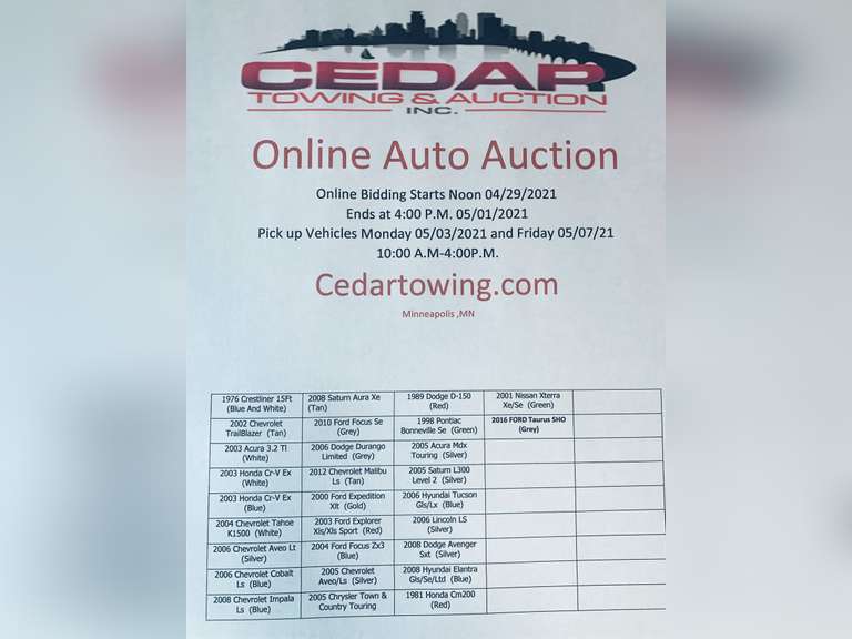 Auction May 1st, 2021