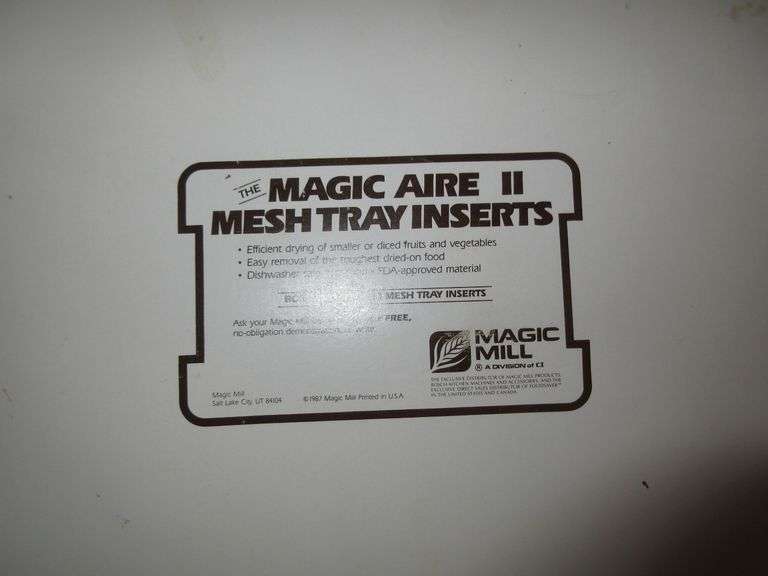 Magic Aire II Food Deydrator Prime Time Auctions, Inc.
