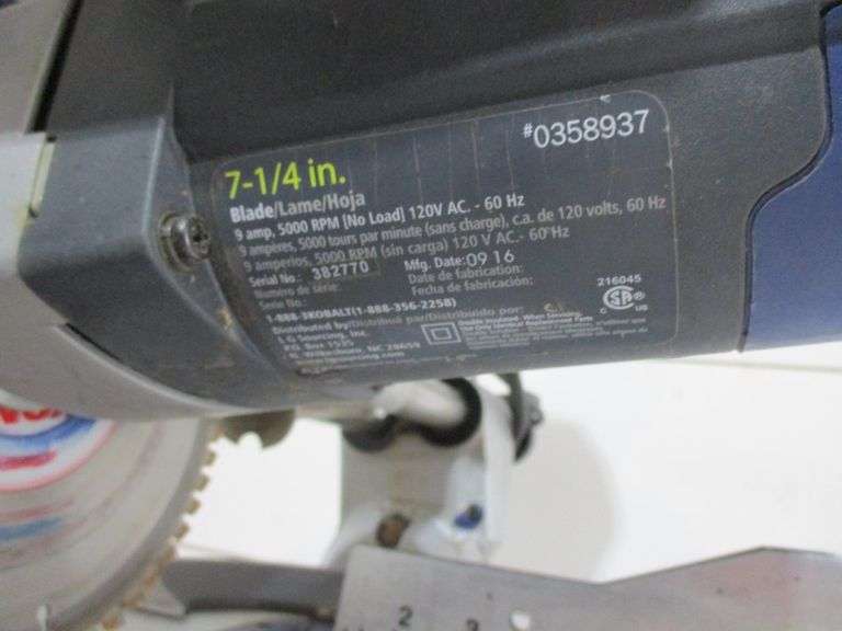 Kobalt Chop Saw Prime Time Auctions, Inc.