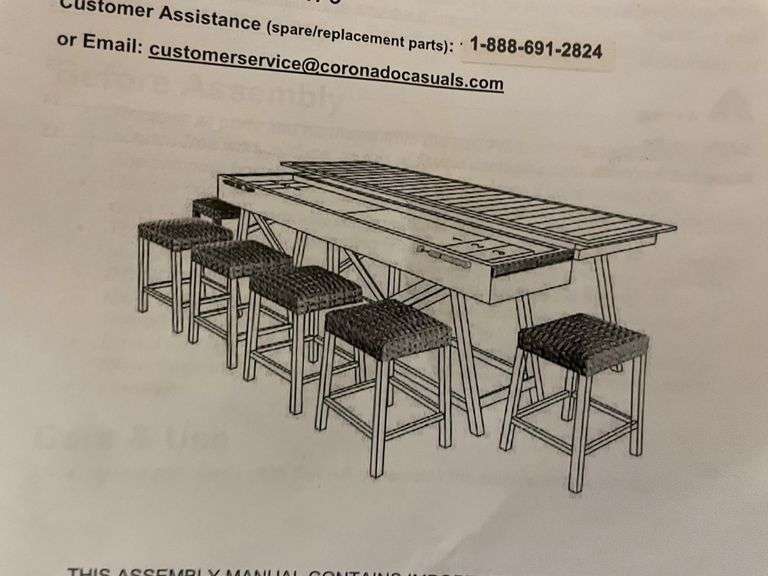 Partial Outdoor Shuffleboard Dining Set* Prime Time Auctions, Inc.