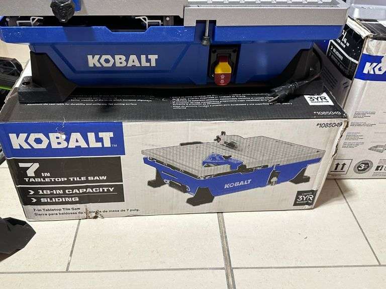 Kobalt Tabletop Tile Saw Prime Time Auctions, Inc.