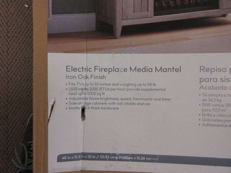 Style Selections Electric Fireplace Media Mantel* Prime Time Auctions, Inc.