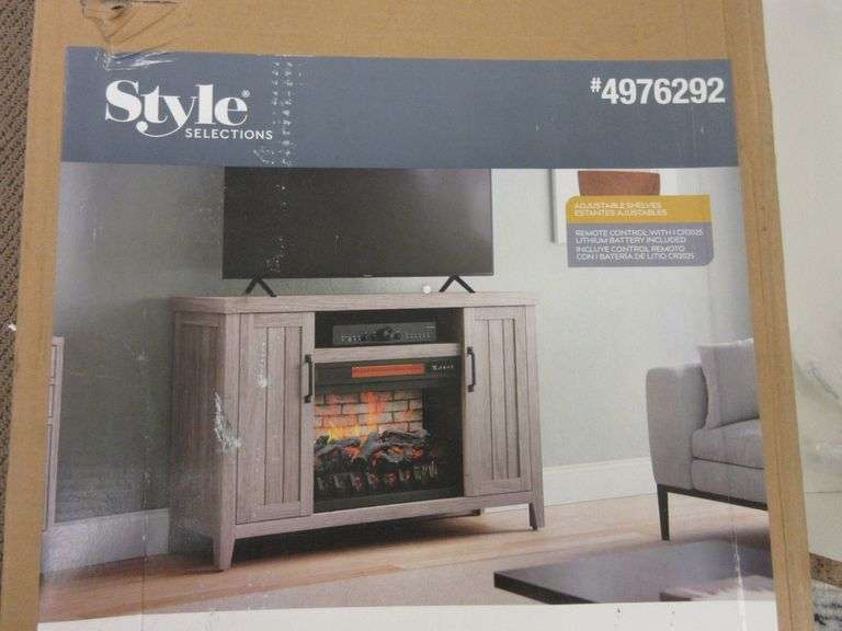 Style Selections Electric Fireplace Media Mantel* Prime Time Auctions, Inc.