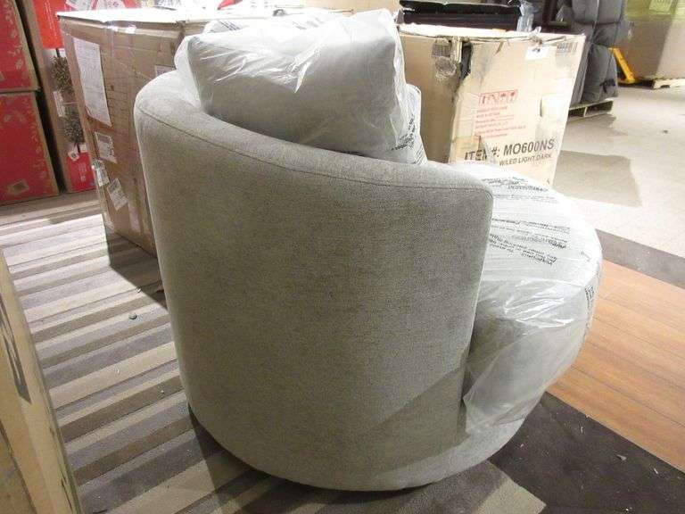 Cloth Cream Colored Swivel Chair Prime Time Auctions, Inc.