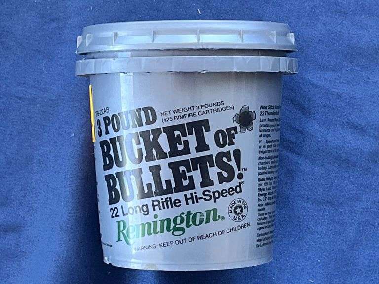 3 Pound Bucket of Remington .22 Bullets Prime Time Auctions, Inc.