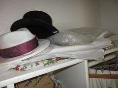 Contents of Closet: Skirts, Pants, Books, Hats, More