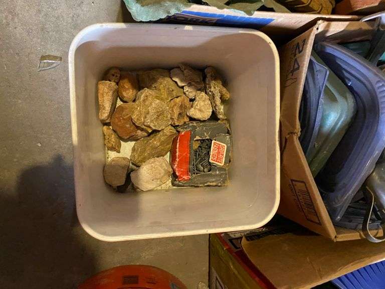 Assorted Pitchers, and Bucket of Rocks Prime Time Auctions, Inc.