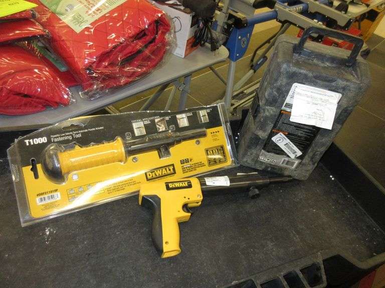 2) DeWalt .22 Cal Single Shot Fastening Tool, 12 Ton Bottle Jack