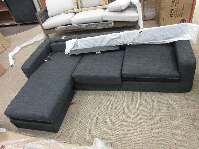 Couch with Chaise Lounge * Prime Time Auctions, Inc.
