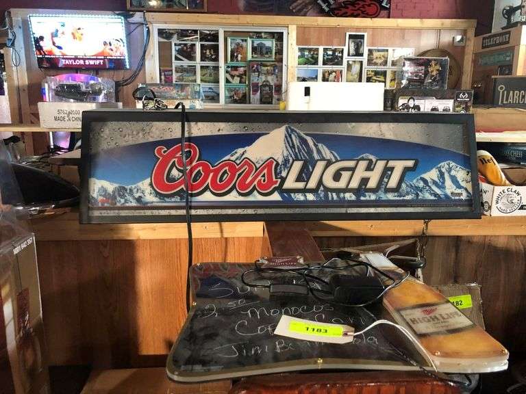 Coors Light Pool Table Light Prime Time Auctions, Inc.