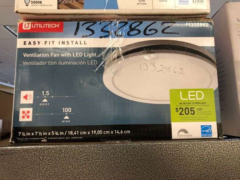 Broan AER110CCTK Fan with Selectable CCT LED Light, Utilitech