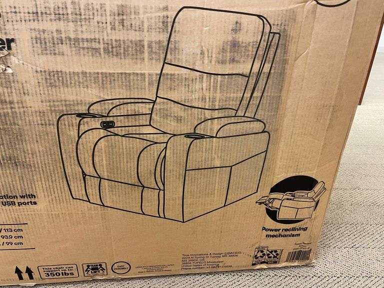 Serta Home Theater Power Recliner Prime Time Auctions, Inc.