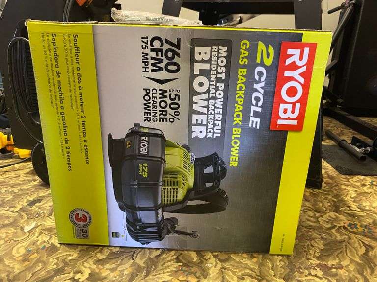 Ryobi Gas Backpack Blower Prime Time Auctions, Inc.