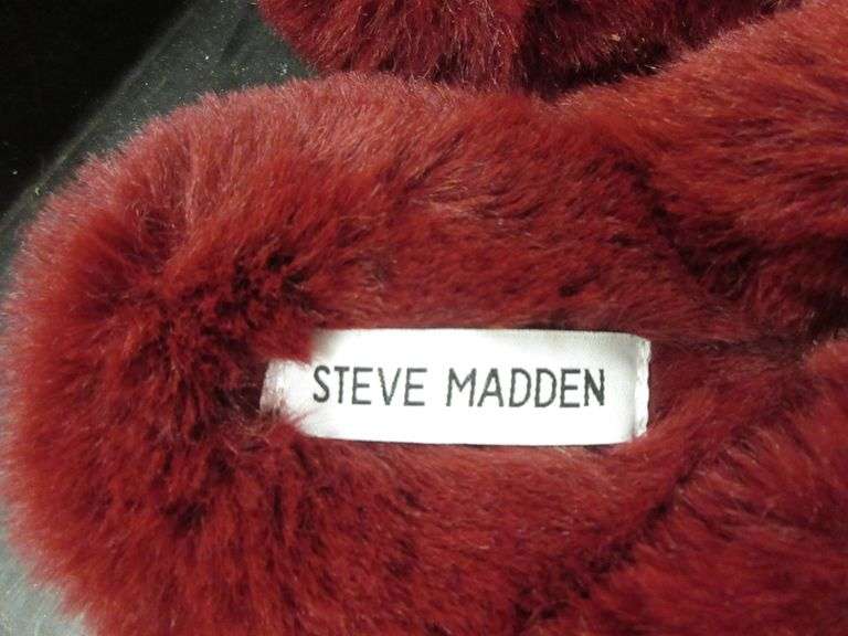 steve madden fur slippers
