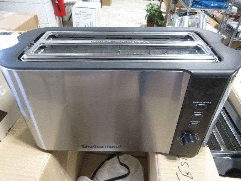 Elite Gourmet 4 Slice Stainless Steel Toaster Prime Time Auctions, Inc.