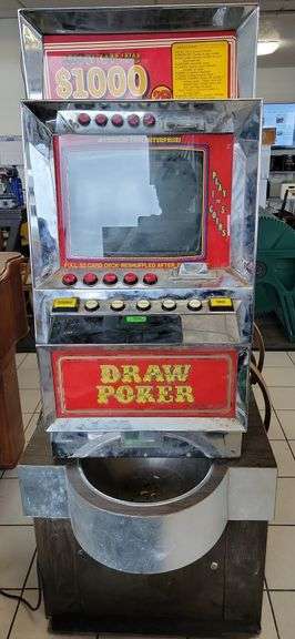 Draw Poker Slot Machine with Base * - Prime Time Auctions, Inc.