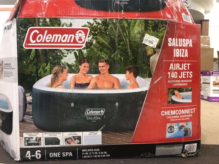 Coleman Pop Up Saluspa Air Jetted * Prime Time Auctions, Inc.