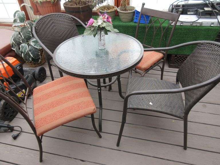 Patio Table, 4) Chairs Prime Time Auctions, Inc.