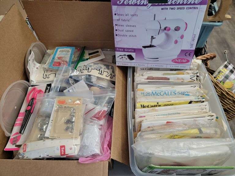 Sewing Machine, Patterns, Sewing Supplies, More Prime Time Auctions, Inc.