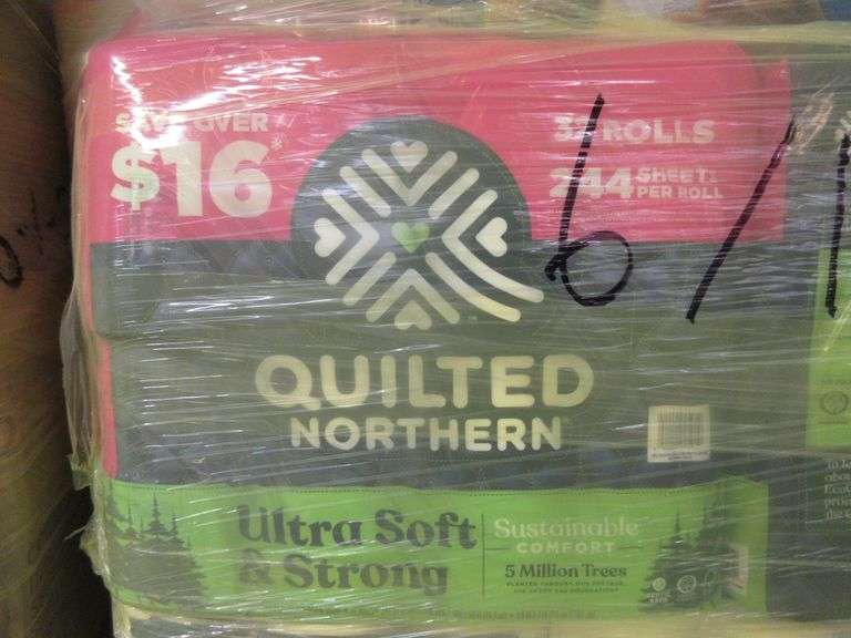 Pallet of Charmin, Quilted Northern, Bath Tissue, Paper Towels Prime