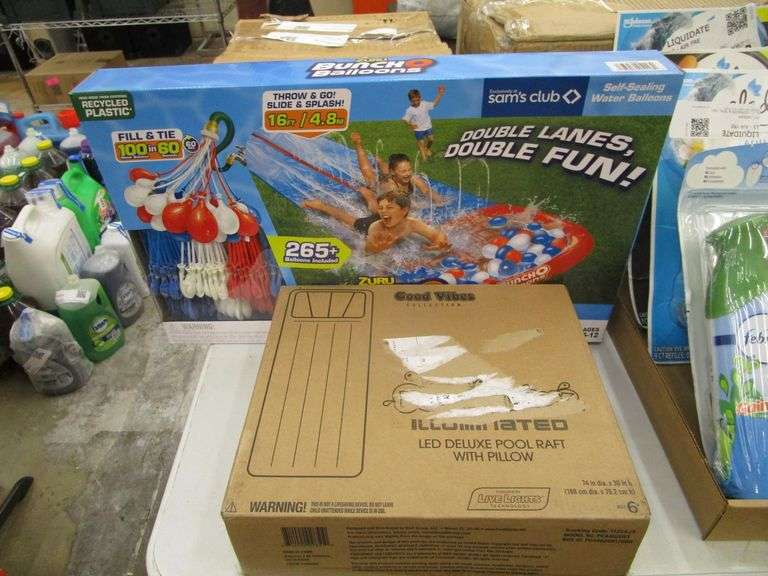 Wipe Out Pool Set Zuru BunchO Balloons Water Slide Wipeout, Good Vibes Collection LED ...