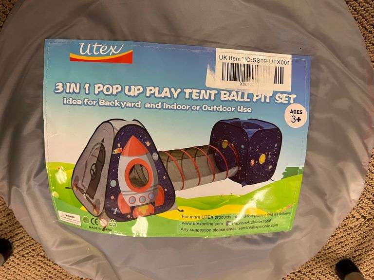 Cone Whale Beach Toy Table, 3In1 Pop Up Play Tend Ball Pit Set Prime Time Auctions, Inc.