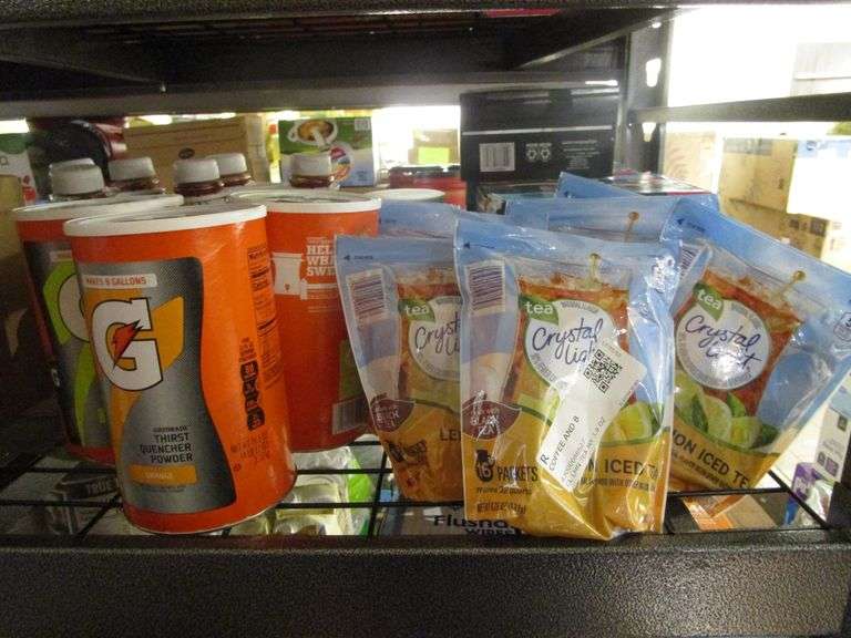 7) Crystal Light Lemon Iced Tea, Gatorade Orange, 2) Gatorade Lemon