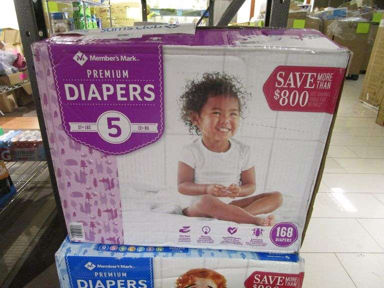 3) Member's Mark Diapers, Member's Mark Baby Wipes, Luvs Diaper's