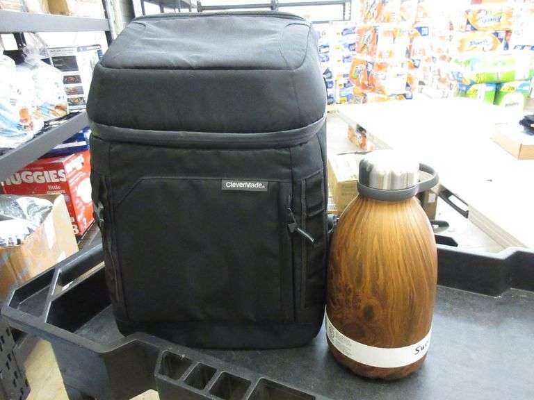 64oz Insulated Water Bottle, Clevermade Backpack Cooler Prime Time Auctions, Inc.