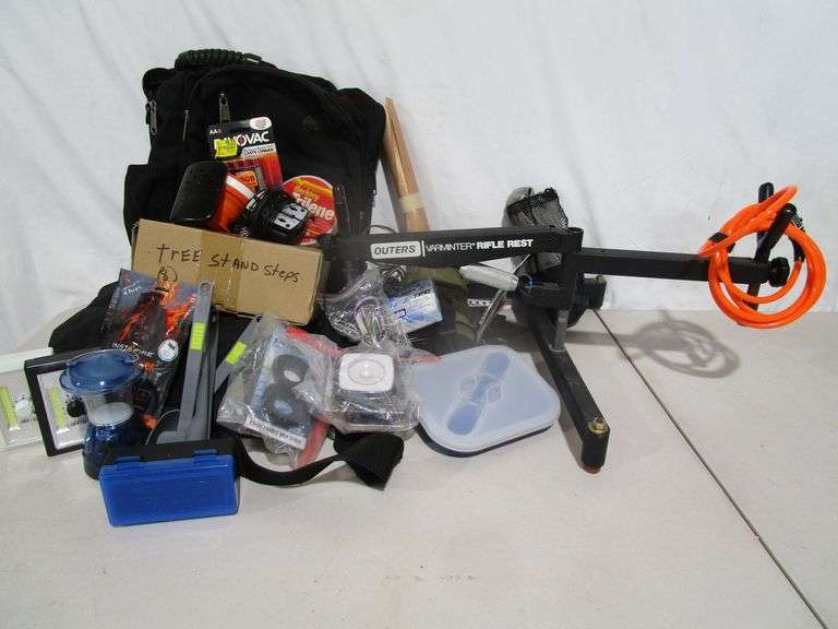 Backpack, Rifle Rest, Camping Gear Prime Time Auctions, Inc.