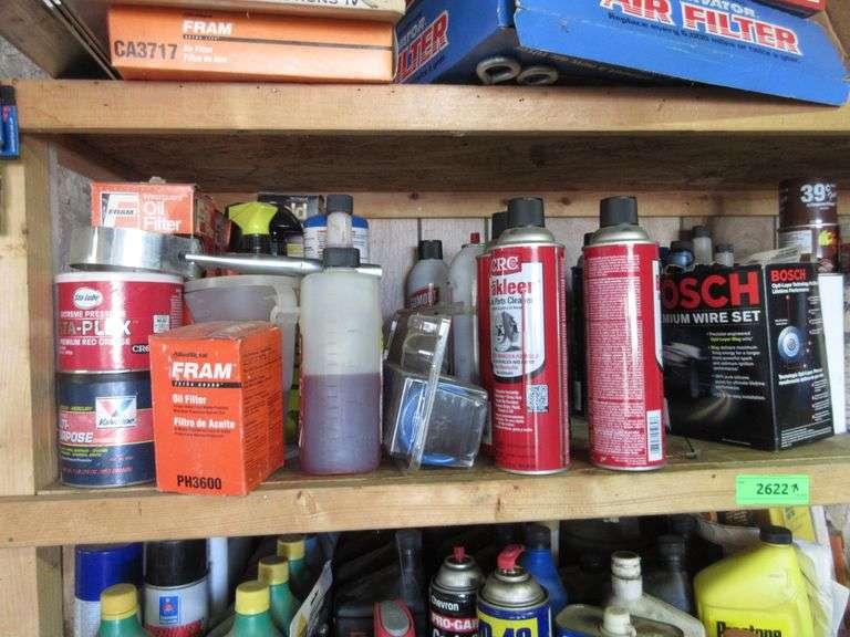 Fram Oil Filters, Brake Fluid, Char Lite, Brakleen Brake Parts Cleaner