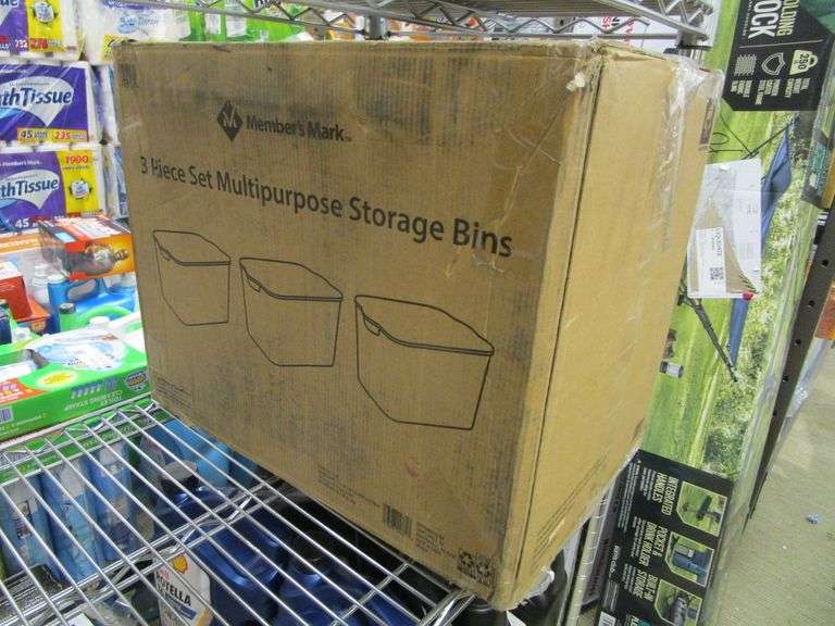 Member's Mark 3pc Storage Bins Prime Time Auctions, Inc.