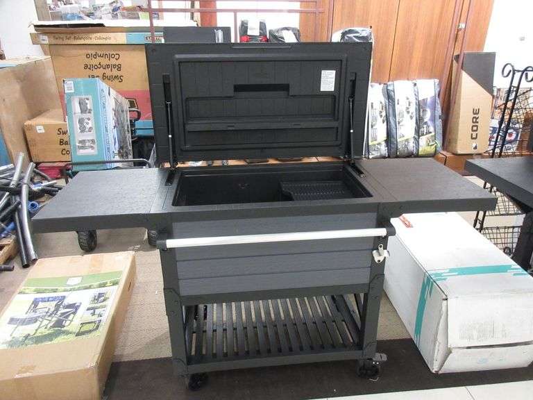Keter Patio Cooler and Beverage Cart Prime Time Auctions, Inc.