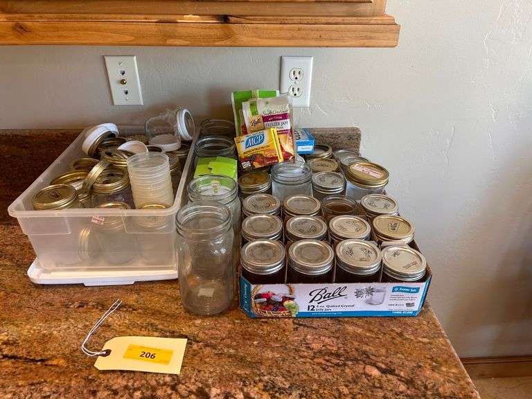 Ball Mason jars, Easy Freezer Jam Packets Prime Time Auctions, Inc.