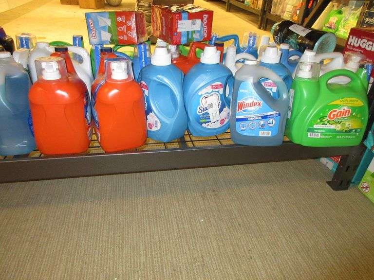 Shelf of Cleaning and Laundry Supplies Prime Time Auctions, Inc.