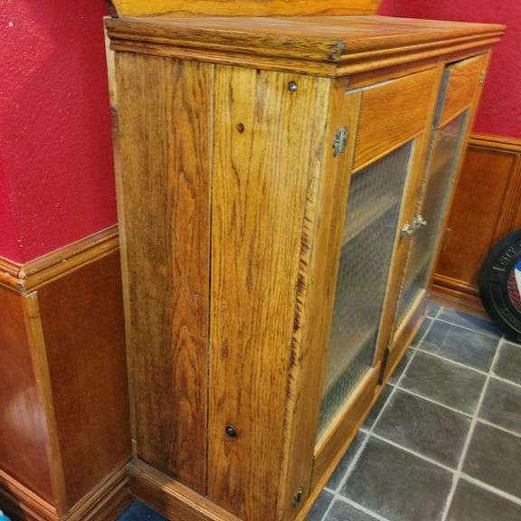 Antique Oak Jelly Cupboard Colorado Premier Realty & Auction Services