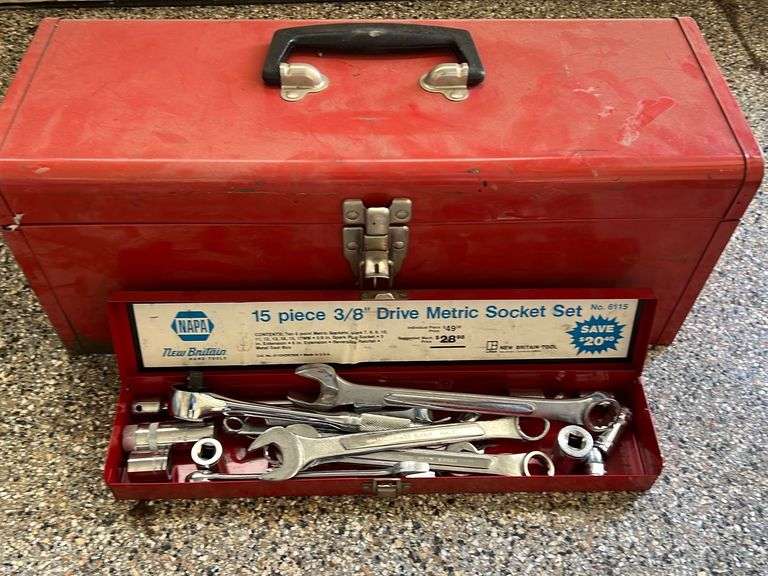 NAPA, Tool Box with Tools Colorado Premier Realty & Auction Services