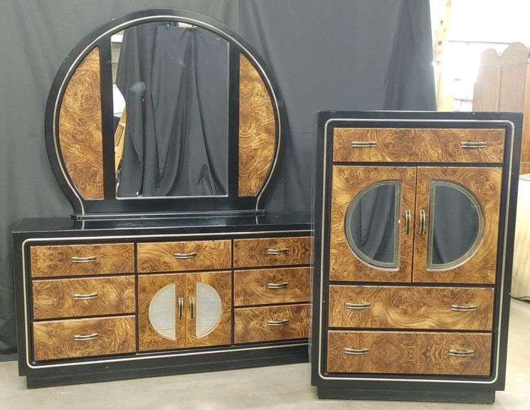 Art Deco Style Dressers, Mirror Colorado Premier Realty & Auction