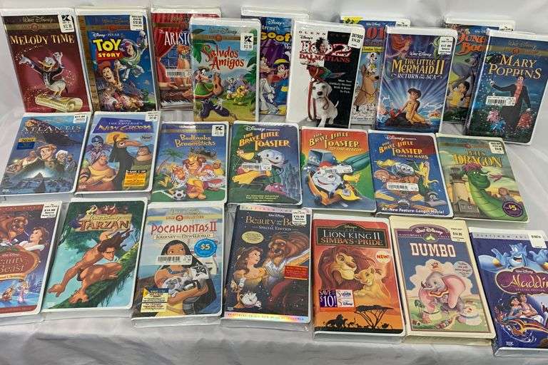 Disney, Sealed VHS Tapes Colorado Premier Realty & Auction Services