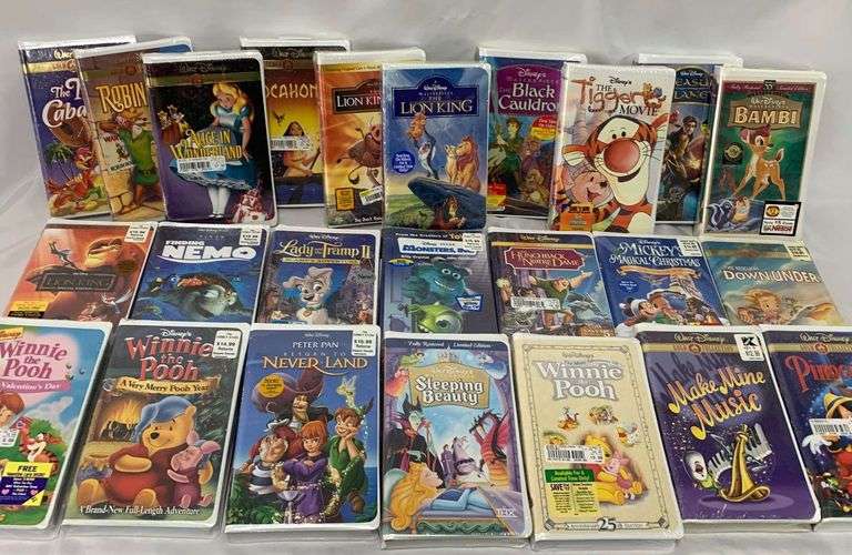 Disney, Sealed VHS Tapes Colorado Premier Realty & Auction Services